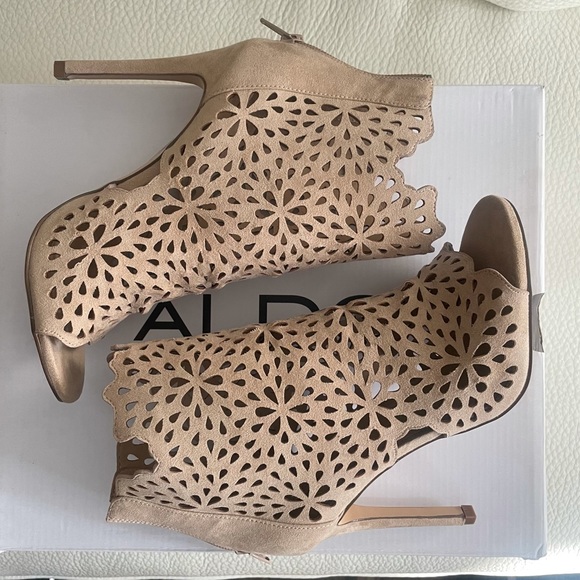 CLOSET SALE!!! - Super cute cream bootie heels! - Picture 3 of 5